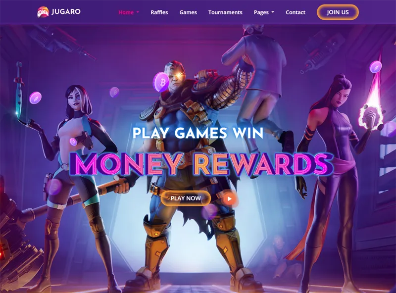 HTML5大气自适应紫色卡牌游戏官网源码-小酒源码