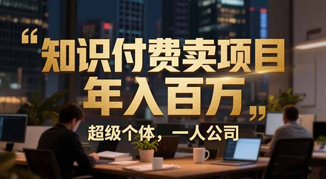 从0到年入百万：超级个体实战心得公开，个人IP×精准引流×成交系统全拆解-小酒源码