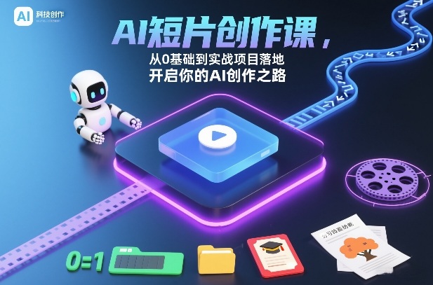 AI短片创作课，从0基础到实战项目落地，开启你的AI创作之路-小酒源码