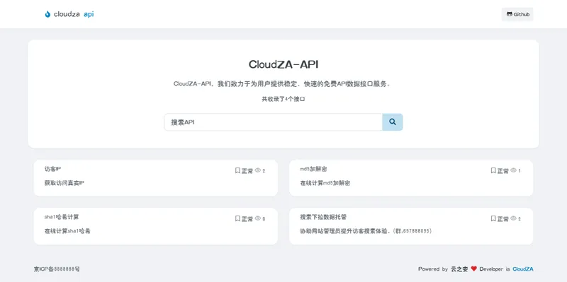 CloudZA(开源API接口管理系统源码)-小酒源码