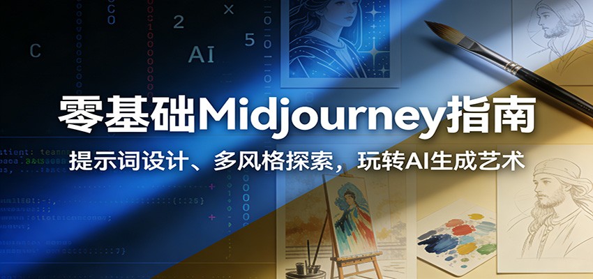 零基础Midjourney指南：提示词设计、多风格探索，玩转AI生成艺术-小酒源码