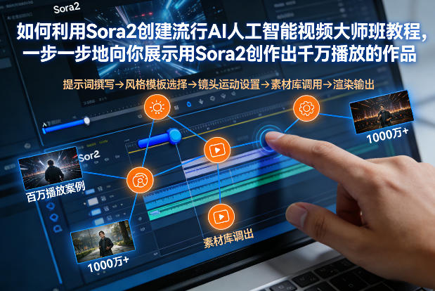 如何利用Sora2创建流行AI人工智能视频大师班，一步一步地向你展示用Sora2创作出千万播放的作品-小酒源码