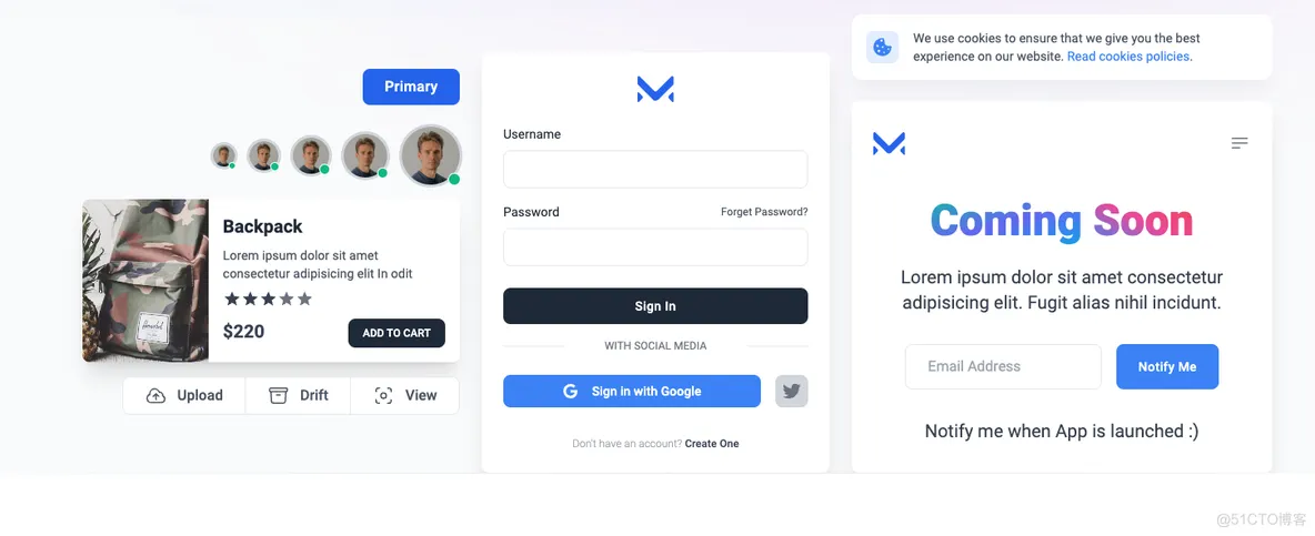 Meraki UI(基于Tailwind CSS构建的开源前端组件库)-小酒源码