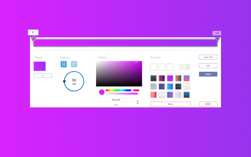 Vue开发的CSS渐变色生成器网站源码-小酒源码