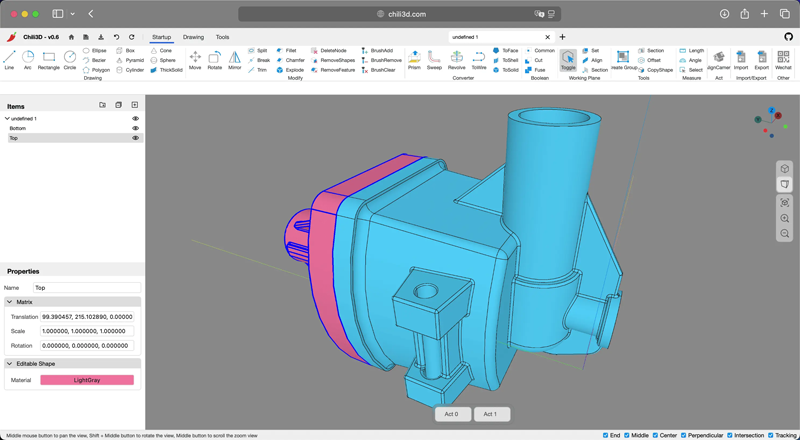 Chili3D(开源在线3D CAD建模网页版源码)-小酒源码