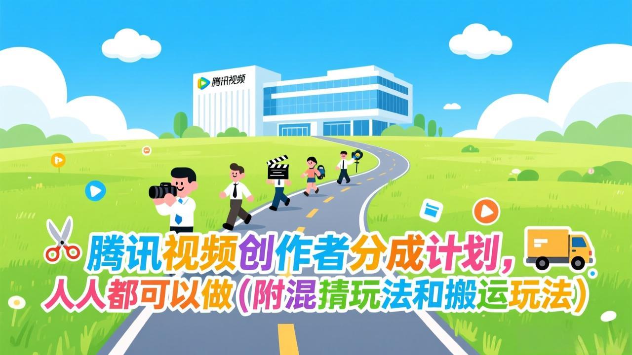 腾讯视频创作者分成计划，人人都可以做(附混剪玩法和搬运玩法-小酒源码