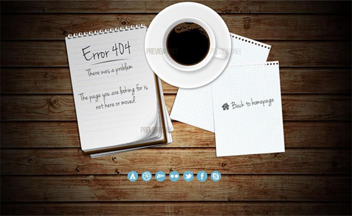 咖啡看书休闲时光404错误页面-小酒源码