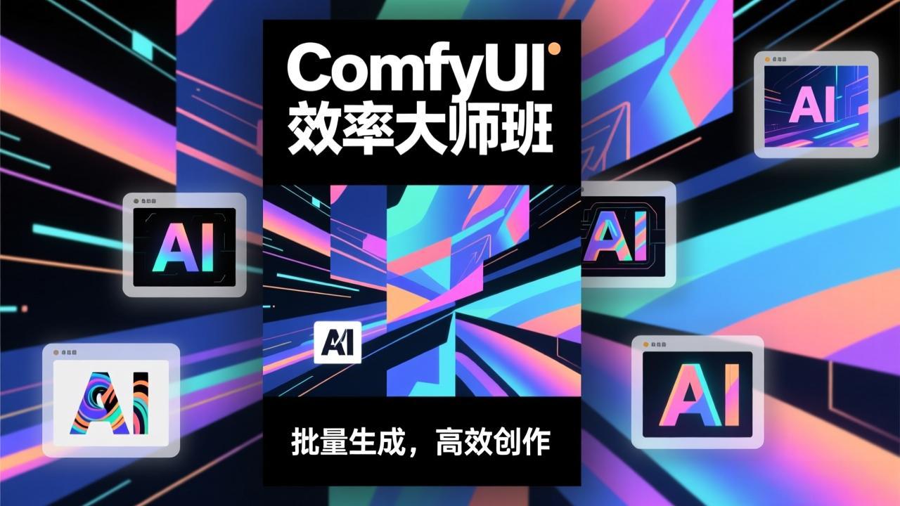 ComfyUI效率大师班：工作流搭建，批量生成，将个人AI出图效率提升5-10倍，月接单收入1-3万-小酒源码