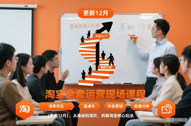 淘宝全套运营现场课程(更新26年1月)，从基础到高阶，拆解淘宝核心玩法-小酒源码