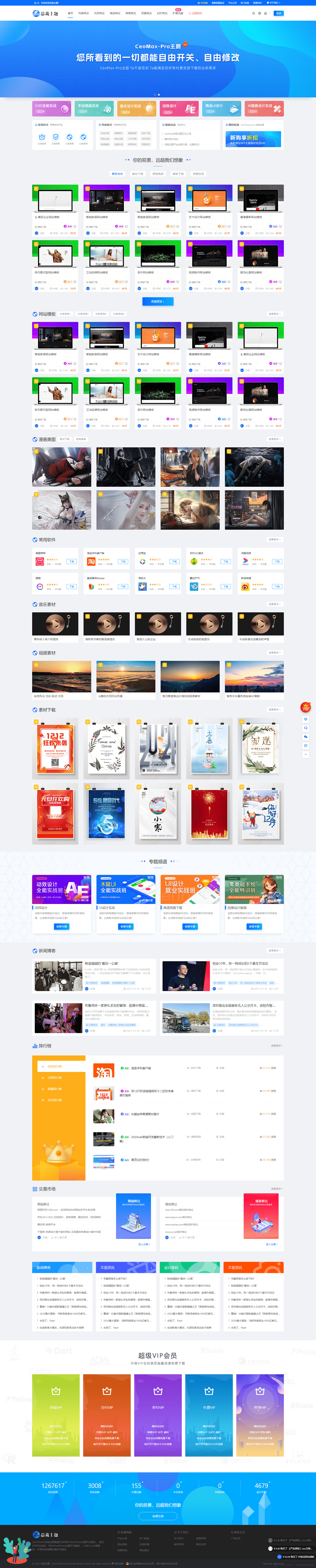 WordPress 资源展示型下载类主题 CeoMax-Pro_v7.6 开心版-小酒源码