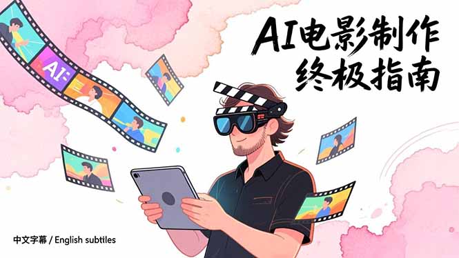 AI电影制作终极指南：从创意到成片，系统掌握智能影视全流程实战课(中英字幕-小酒源码