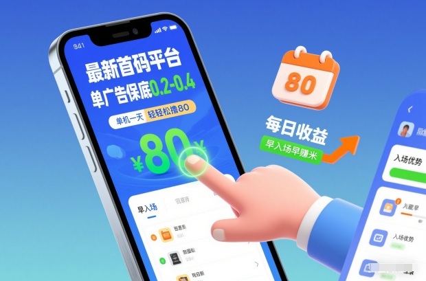 最新首码平台，单广告保底0.2-0.4，单机一天轻松撸80，早入场早賺米【揭秘】-小酒源码